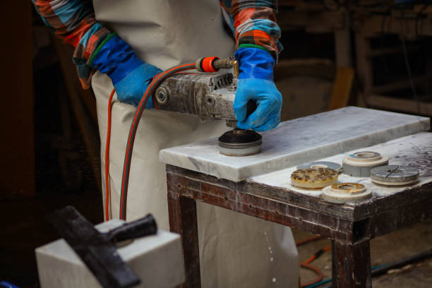 Stone refinishing and resurfacing detail work